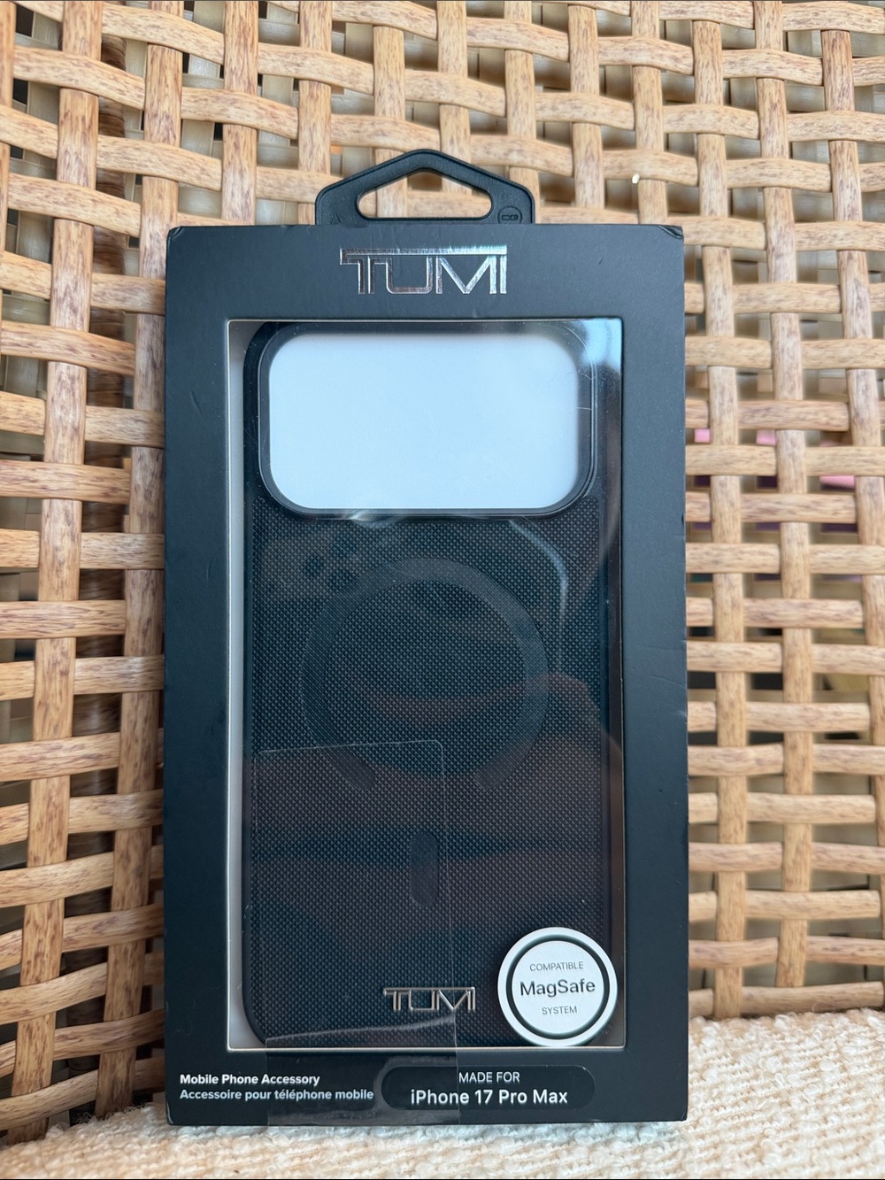Tumi Black MagSafe Compatible iPhone 17 Pro Max Case